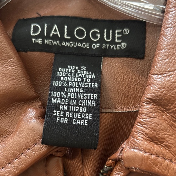 Dialogue Rich Brown Leather Jacket - Picture 5 of 6